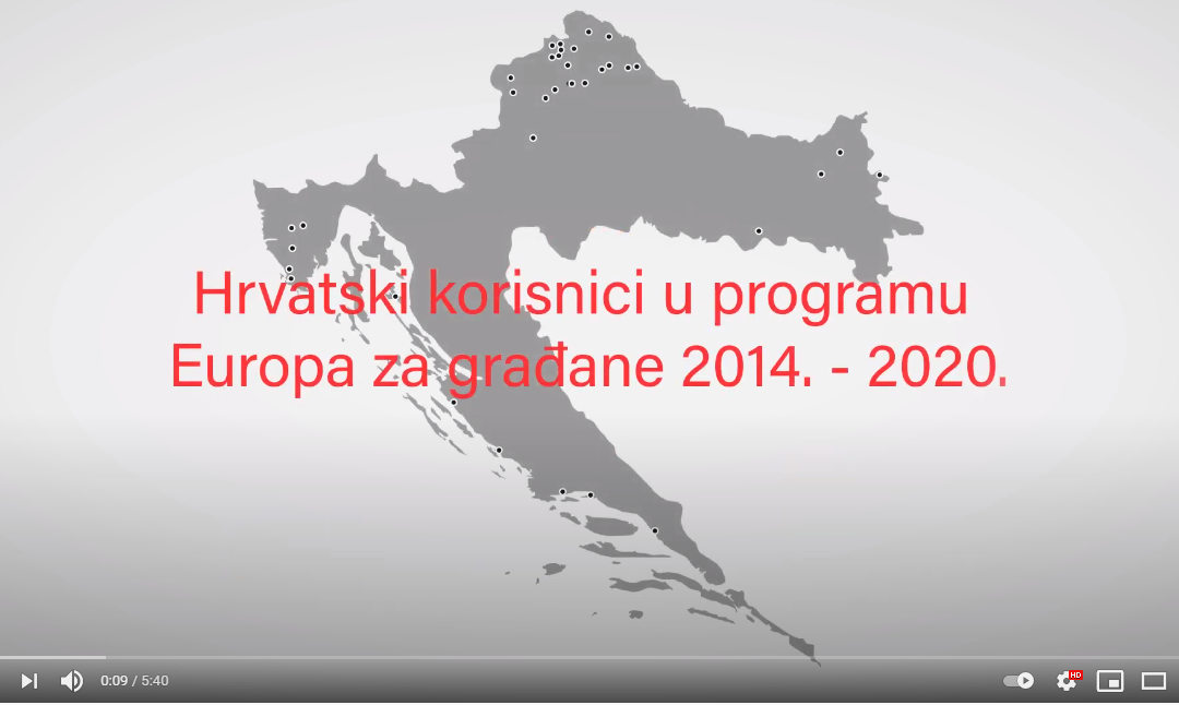 Hrvatski korisnici programa Europa za građane 2014.-2020. – animacija